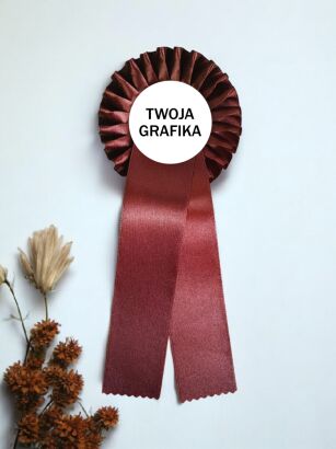 Kotylion pojedynczy - brązowy