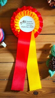 Kotylion podwójny #2 - czerwony / pomarańczowy - 3