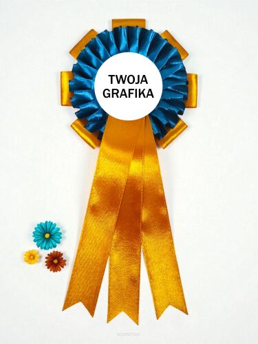 Kotylion pojedynczy Daisy - miedziano-morski